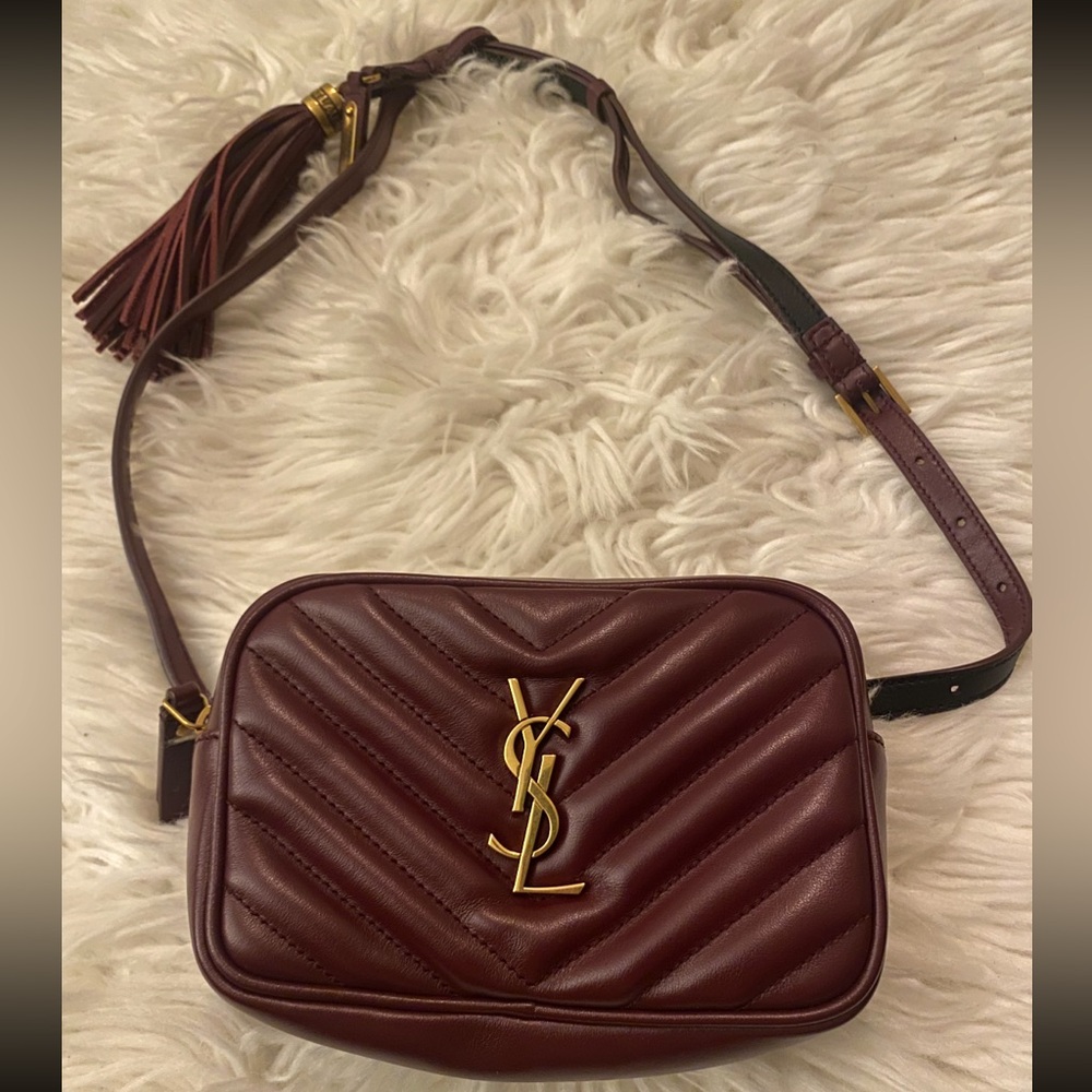 YSL Burgundy Lou Camera Bag